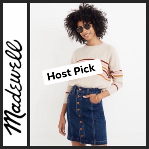 ⭐️HP⭐️NWT Madewell Stretch Denim Skirt - Picture 1 of 12